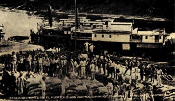 Girardot otrora grande Braceros y barcos de vapor - Foto Benítez
